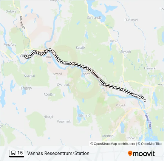 15 Bus Line Map