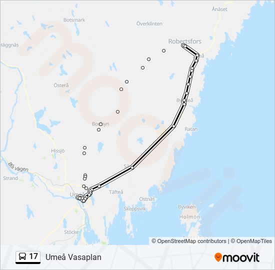 17 bus Line Map