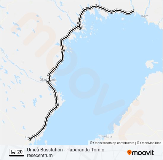 20 bus Line Map