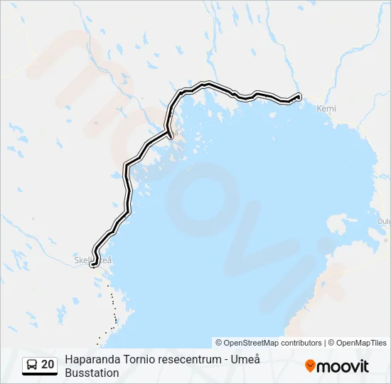 20 Bus Line Map