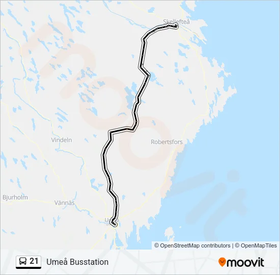 21 Bus Line Map