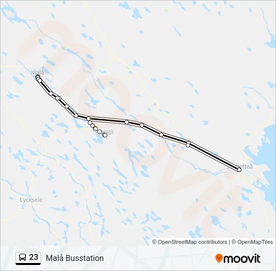 23 Bus Line Map