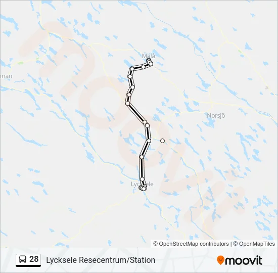28 Bus Line Map