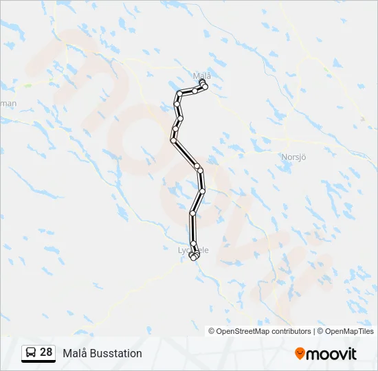28 Bus Line Map