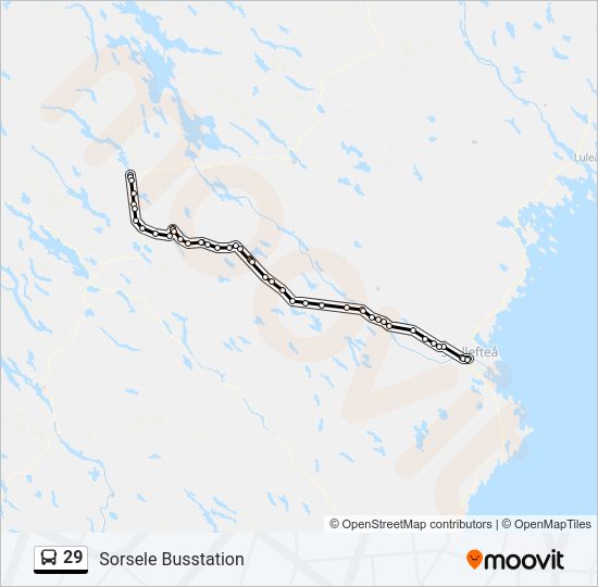 29 bus Line Map