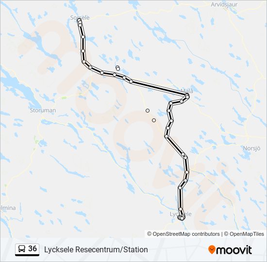 36 bus Line Map