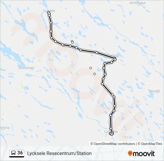 36 Bus Line Map