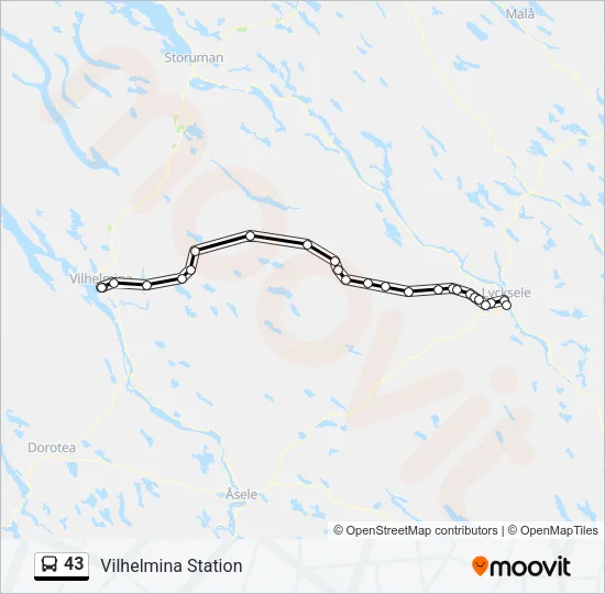 43 Bus Line Map