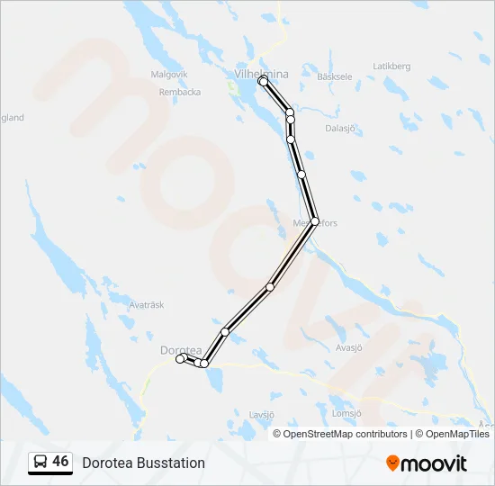 46 Bus Line Map