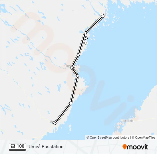 100 Bus Line Map