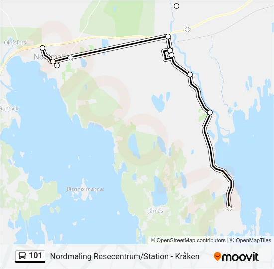 101 Bus Line Map