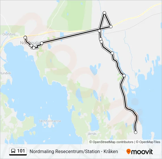 101 Bus Line Map