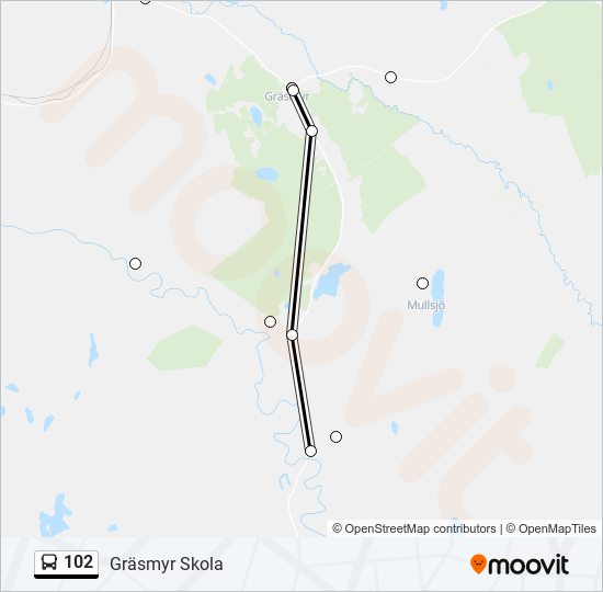 102 bus Line Map