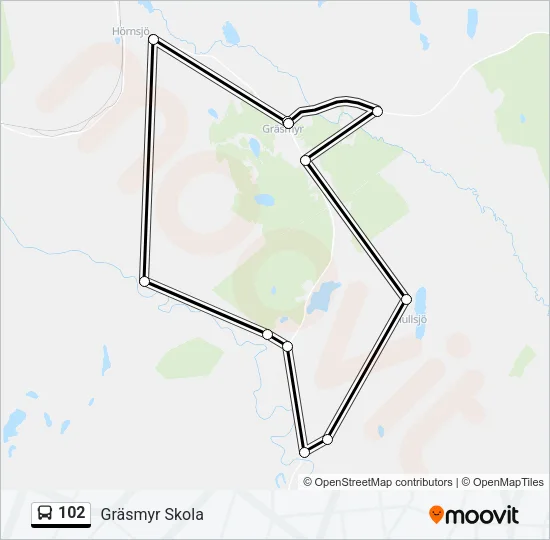 102 Bus Line Map