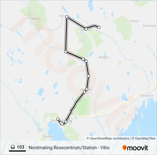 103 Bus Line Map