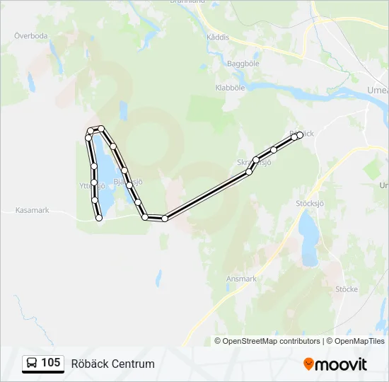 105 Bus Line Map