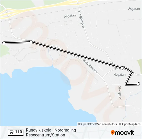 110 Bus Line Map