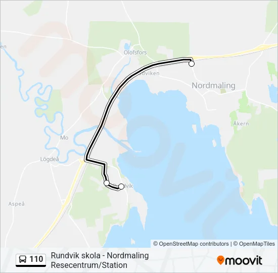 110 Bus Line Map