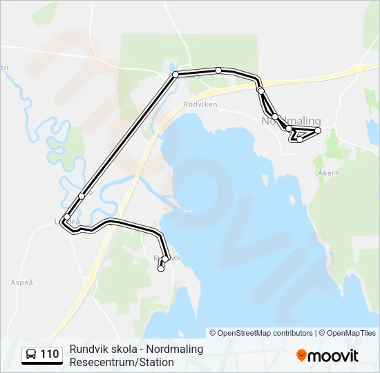 110 Bus Line Map