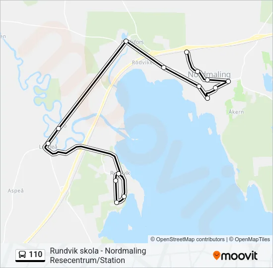 110 Bus Line Map