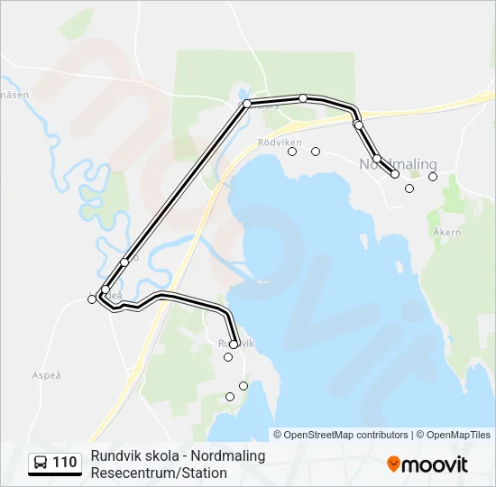 110 Bus Line Map