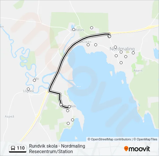 110 Bus Line Map