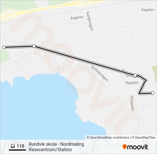 110 Bus Line Map