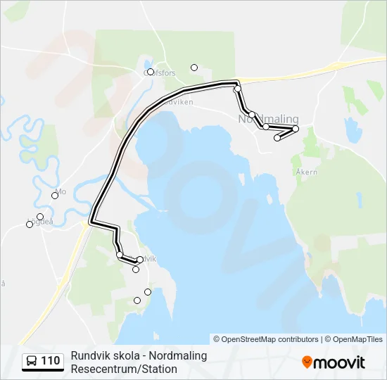 110 Bus Line Map