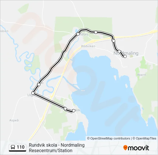 110 Bus Line Map
