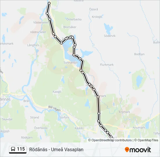 115 Bus Line Map