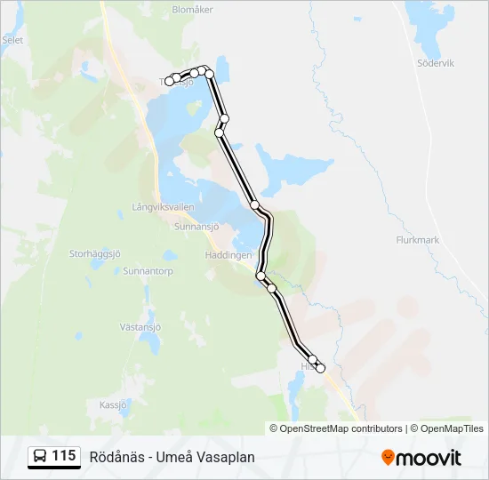 115 Bus Line Map