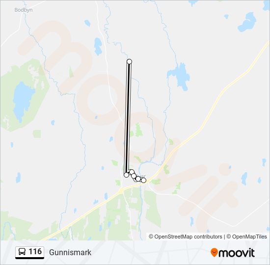 116 bus Line Map