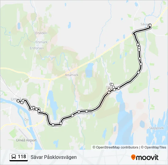 118 Bus Line Map