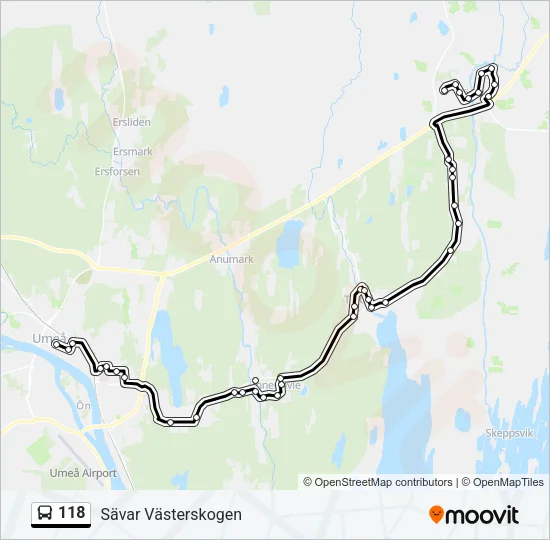118 Bus Line Map