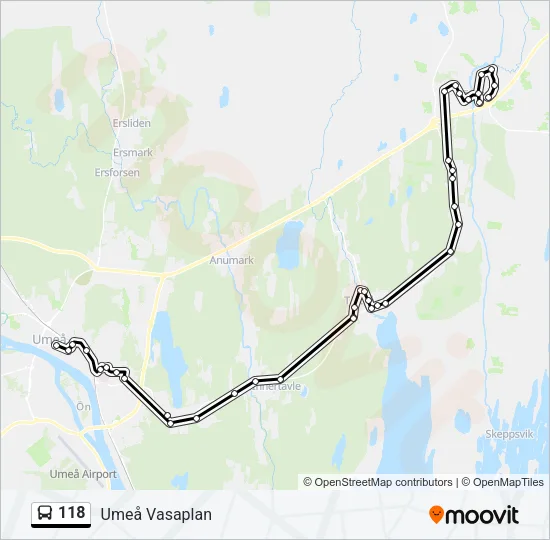 118 Bus Line Map