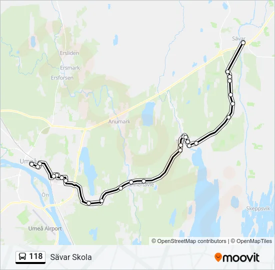 118 Bus Line Map