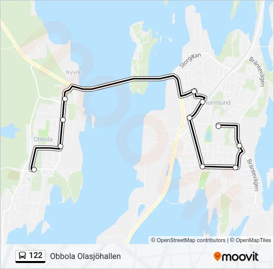 122 Bus Line Map