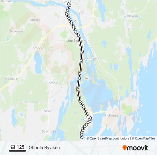 125 Bus Line Map