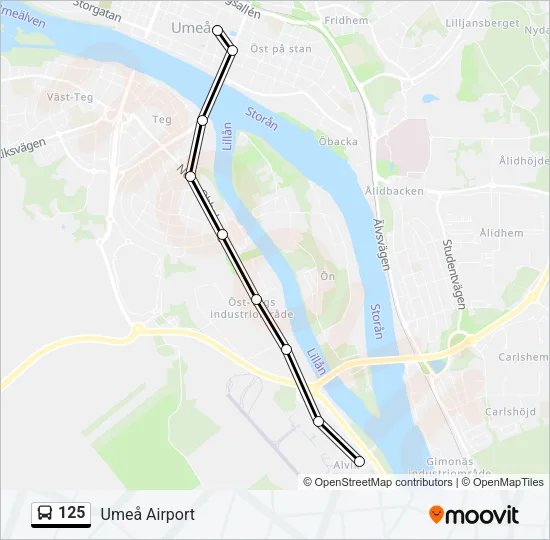 125 Bus Line Map