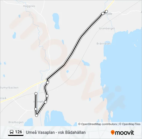 126 Bus Line Map
