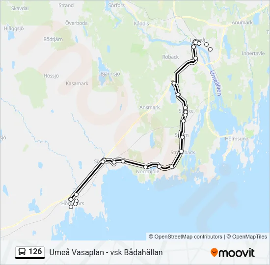 126 Bus Line Map