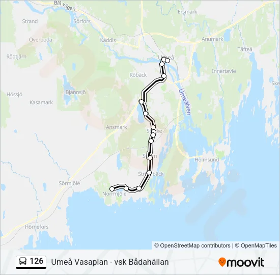 126 Bus Line Map