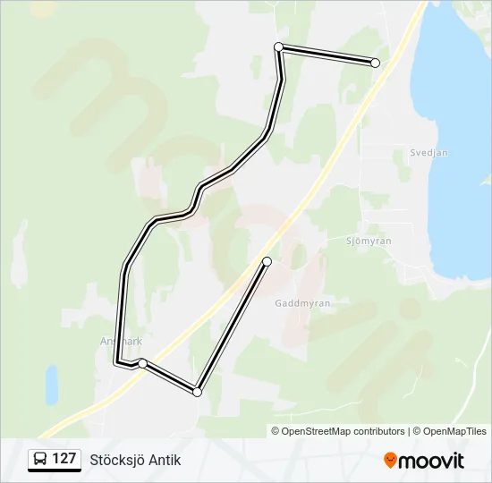 127 Bus Line Map