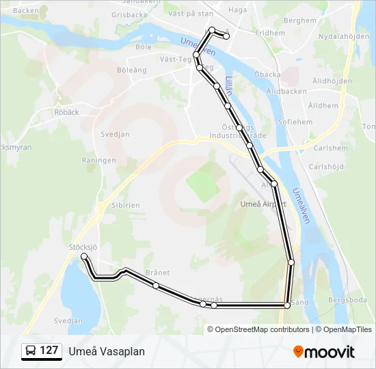 127 Bus Line Map