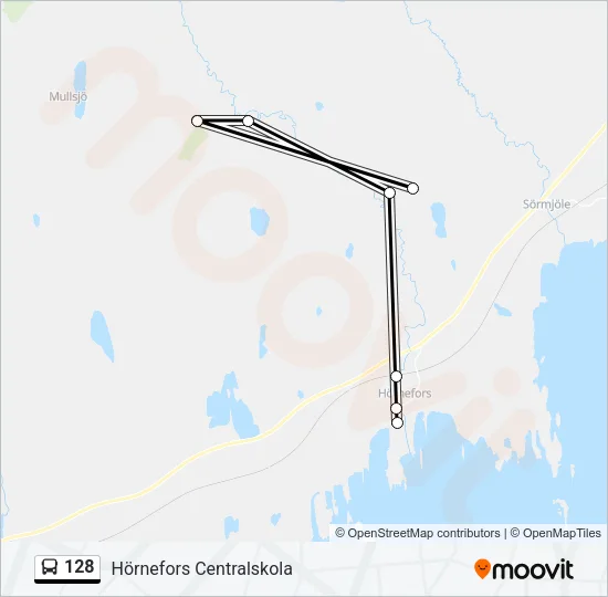 128 Bus Line Map