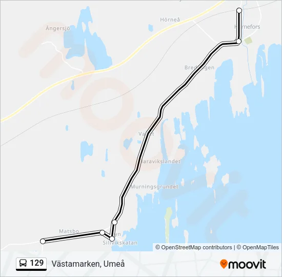 129 Bus Line Map