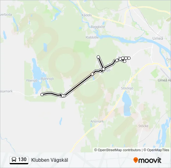 130 Bus Line Map