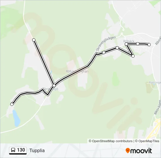 130 Bus Line Map