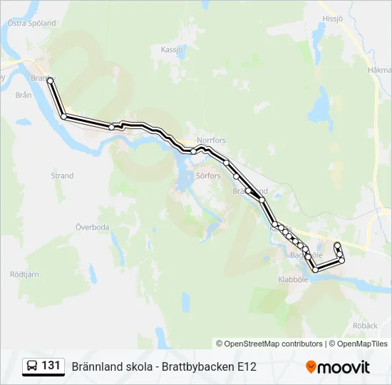 131 Bus Line Map