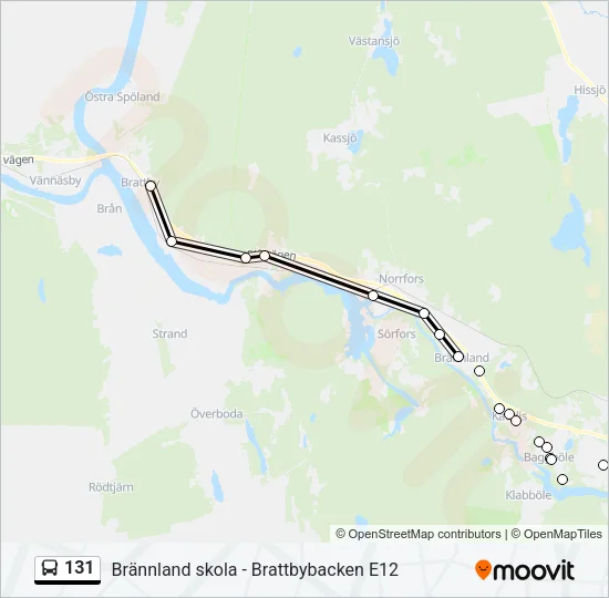 131 Bus Line Map